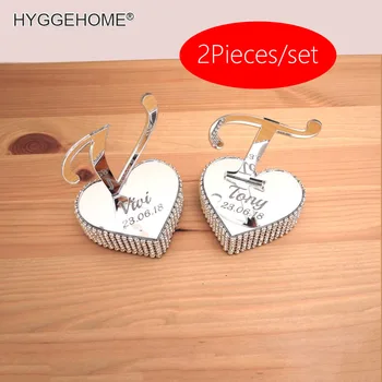 

set of 6cm Personalized Heart Letter Standing Mirrored 2cm Diamond Rhinestones Custom Wedding DIY Crafts for Verlobungstablett