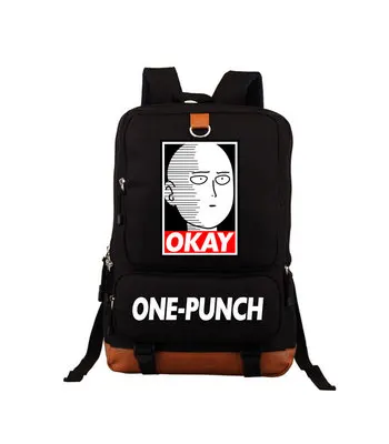 Японский аниме ONE PUNCH-MAN рюкзак с принтом Сайтама Косплей школьный рюкзак парусиновые сумки для ноутбука Мультяшные школьные сумки Дорожная сумка - Цвет: 7