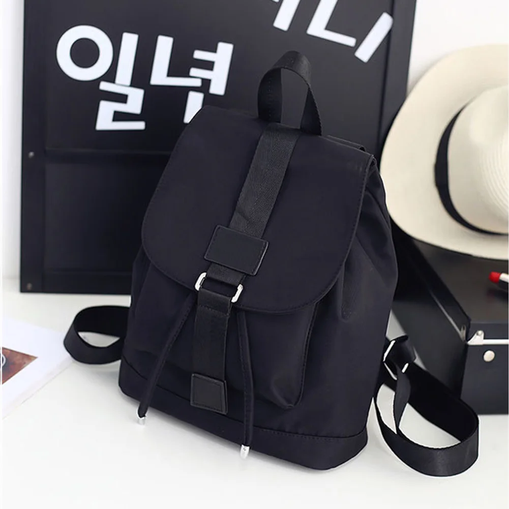 

Hot Black Nylon Backpacks Student School Travel Large Laptop Drawstring Bag BVN66