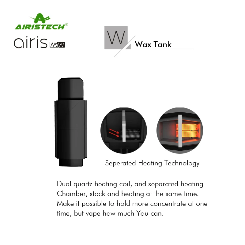  2018 Vaporizer Airistech Airis MW 2 in 1 Wax & Oil Pod Vape Pen e-cig kit Compatible For wax and Th