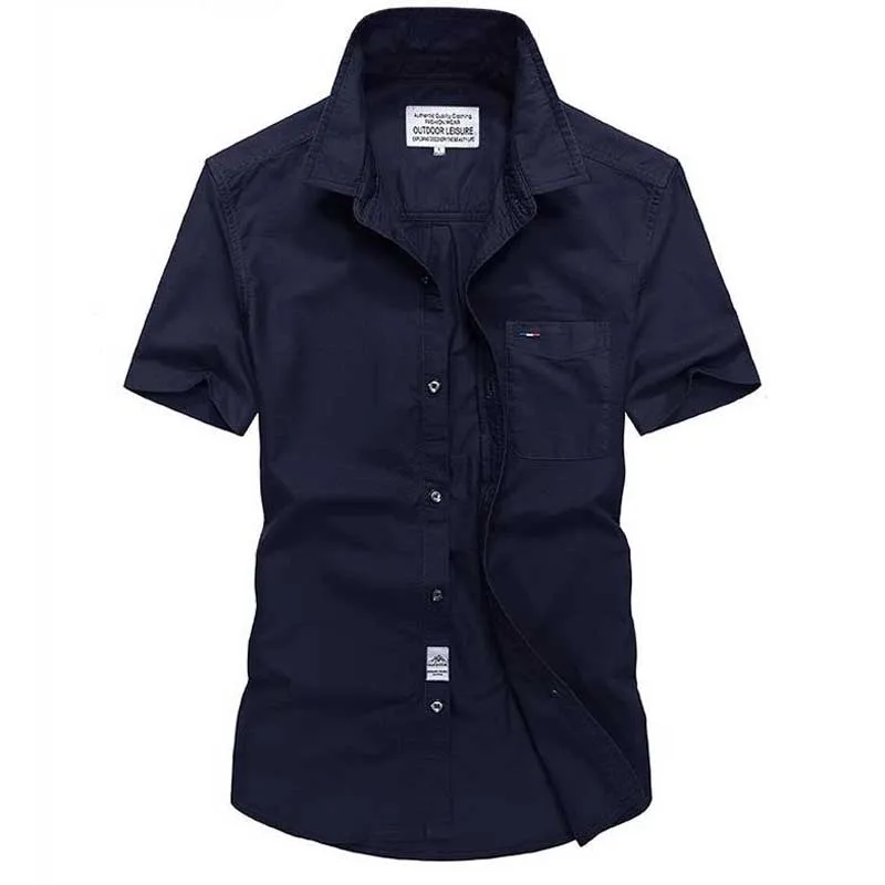 Short sleeved shirts men's summer wear  big size cotton casual  military uniform shirts