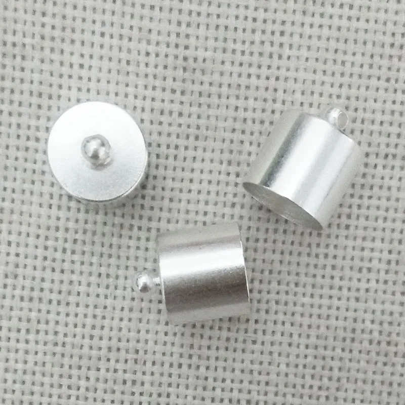 jewelry making tassel caps cord crimps end W/Loops Textured Round