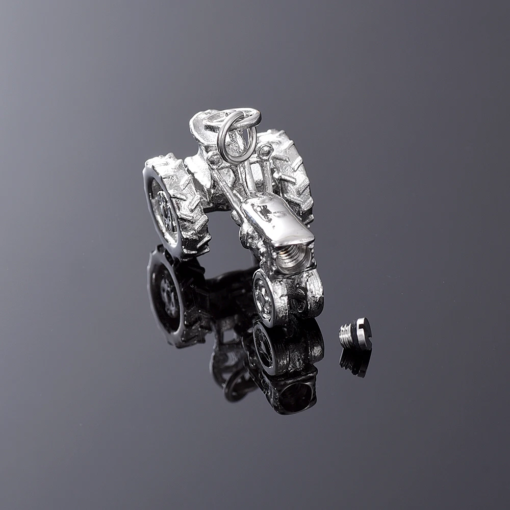 IJD10536  Tractors Cremation Necklace For Men  316L Stainless Steel Memorial Urn Pendant Keepsake Jewelry Hold Ashes Of Dad 4