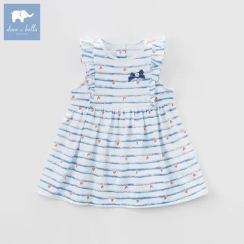 

DBM7344 dave bella summer infant baby girl's princess striped dress children birthday party wedding dress kids lolital clothes