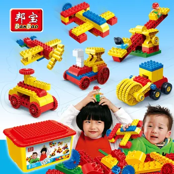 

BanBao Larger Particles Toy Robot Assembled Mechanical Gear Blocks Bricks Educational Building 102pcs Toys Children Gifts 6529