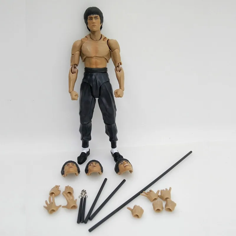 Movie King of Kung Fu Bruce Lee Figure Variant SHF S.H.Figuarts With Nunchaku Body Chan PVC Action Figures Movable Joints  (2)