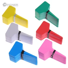 Étiquettes de Type T pour plantes en plastique, bon marché, 6x10cm, 50 pièces, pour pépinière, jardin, bâtons, fleurs, légumes