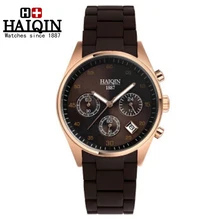 HOT sale Mens Watches Top Brand Luxury HAIQIN Men Military Sport Luminous Wristwatch Chronograph Quartz Watch