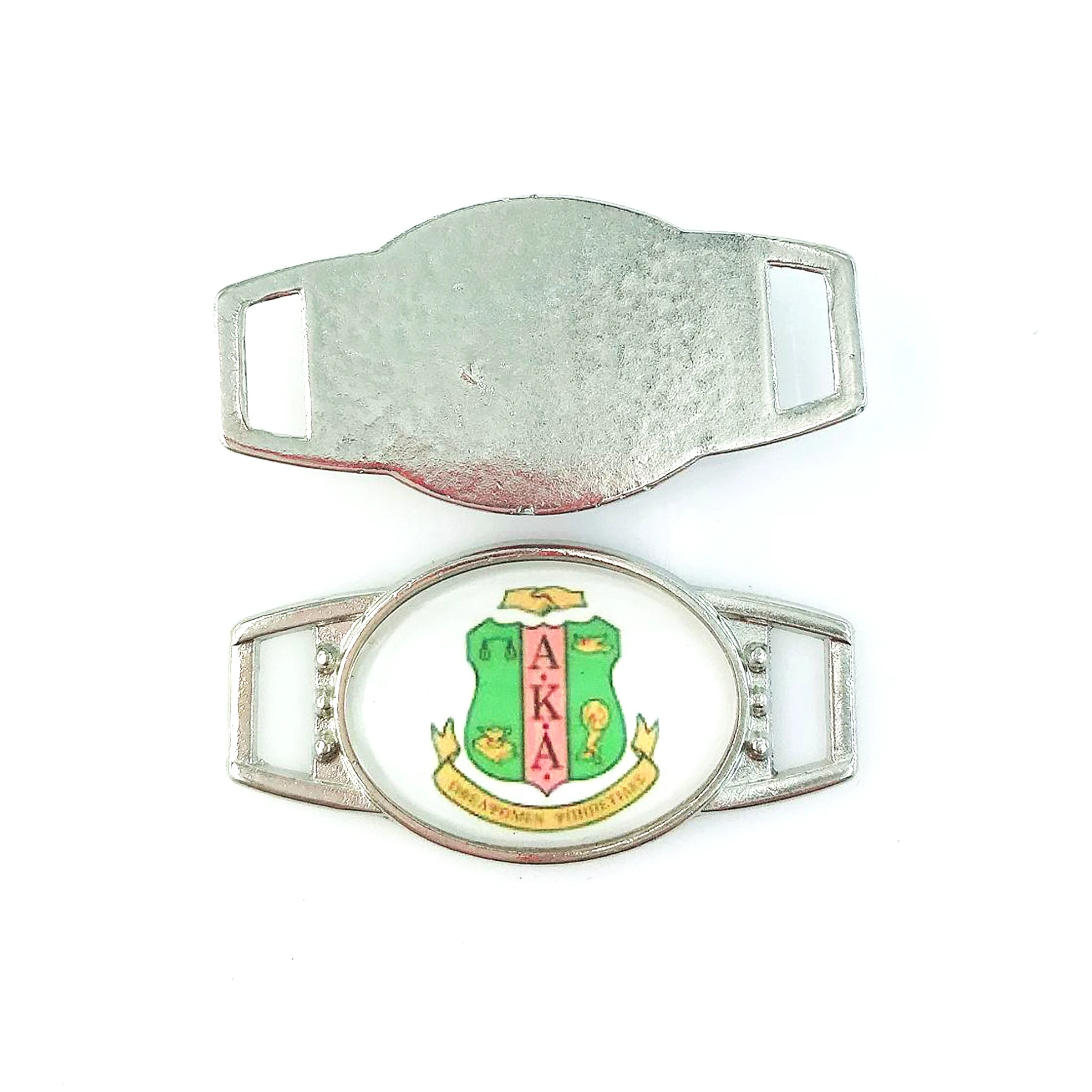 25*18mm Glass AKA Paracord Survival Bracelet Accessories for AKA Sorority Crest logo Bracelet Friendship Bracelet Bangle