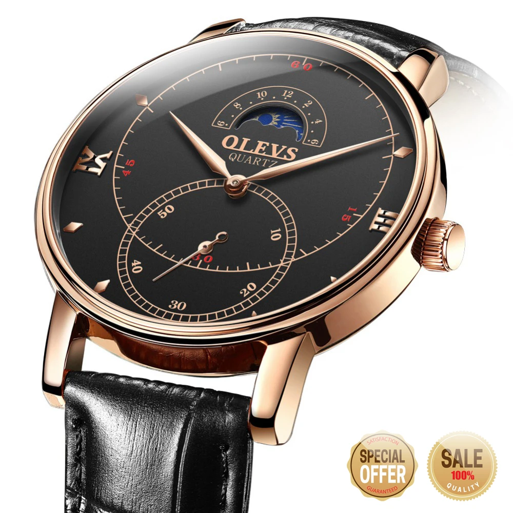 

Ultra thin Watches OLEVS Mens Watches Top Brand Luxury Wristwatch Men Business Simple Quartz Sport Leather Creative Wrist Watch