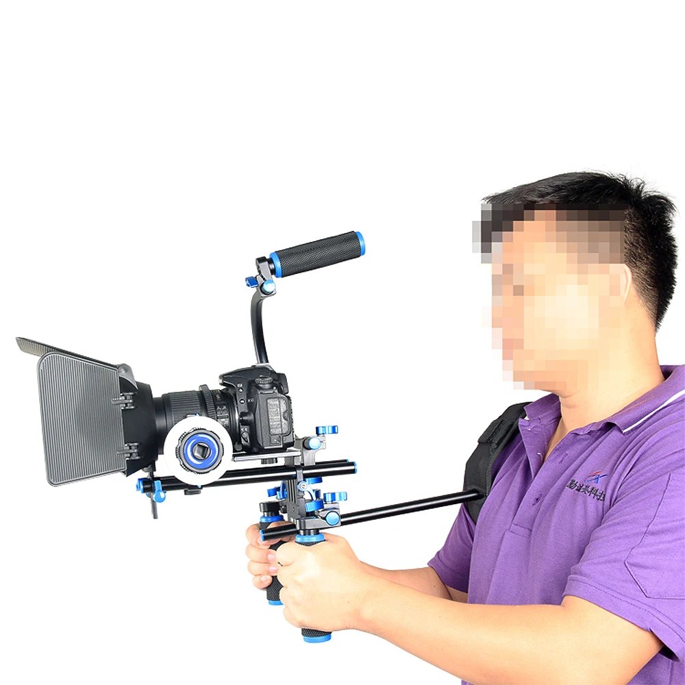 DSLR Rig камера плечевой стабилизатор фильм поддержка Комплект непрерывного фокуса Матовая коробка для Canon Nikon sony BMCC GH4 видеокамера