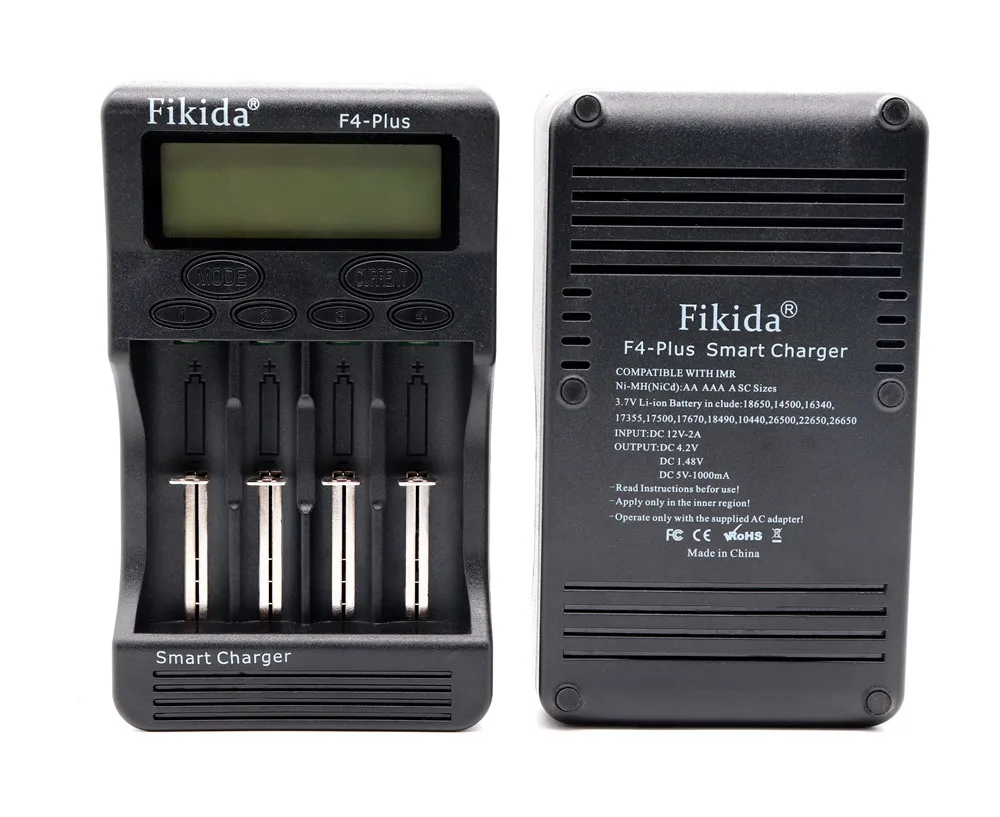 100% новый F4 Plus умное универсальное ЖК дисплей литий ионный NiMH AA AAA 10440 14500 16340 17335 17500