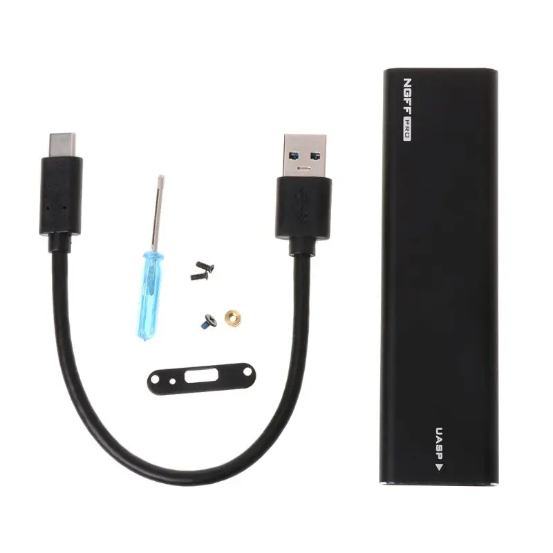 

High Quality USB-C M.2 NGFF Hard Drive Enclosure B Key SATA SSD Reader to USB 3.0 Adapter Aluminum Portable
