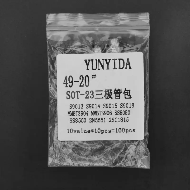 

100pcs SOT-23 SMD Transistor Sample Kit Package 10 Kinds Triode