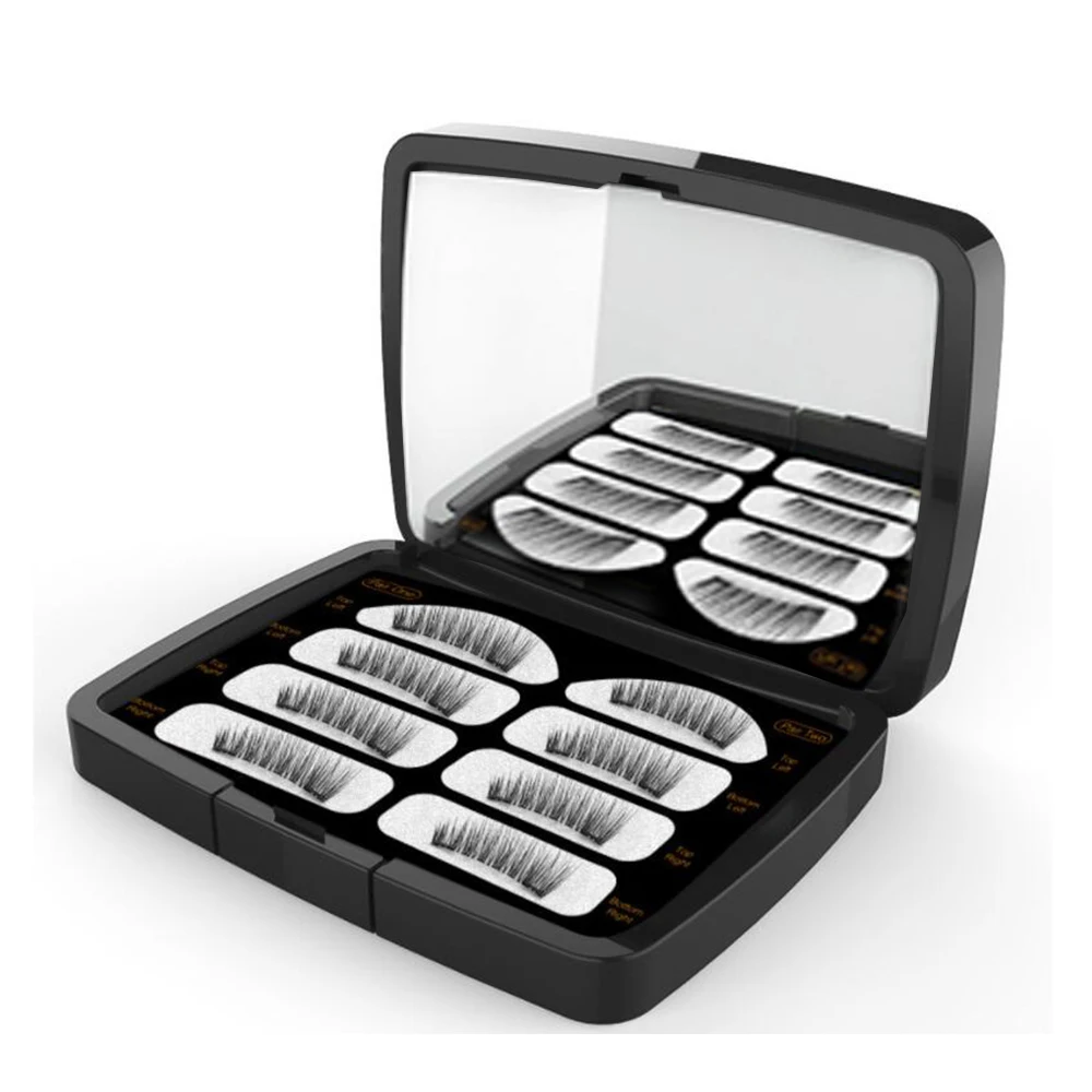 Tesoura de Maquiagem cílios postiços 6d magnéticas individuais False Eyelash Material : Mink Hair