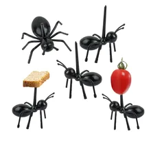 Лидер продаж 12 шт. фрукты вилка форма муравья вилки закуска пирог десерт посуда для дома кухня вечерние ужин фрукты выбрать кухонные инструменты