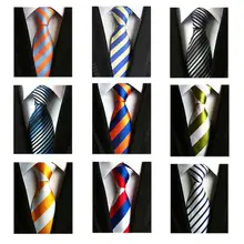 18 Стиль галстуки в полоску для Мужские Широкие Галстуки Нарядные Костюмы для свадьбы сетки шелка полиэфира Gravatas Бизнес брендовый мужской деловой Partyl галстук-бабочка