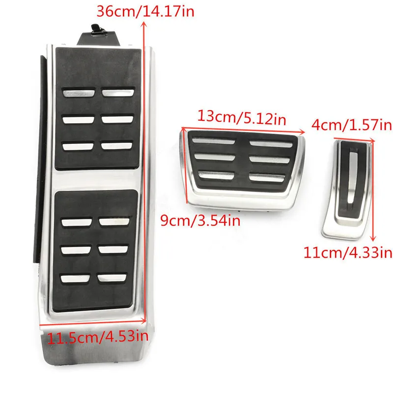 Подставка для ног KOWELL Audi A4 S4 B8 RS4 Q5 A5 RS5 8T 8R 09 15 A6 S6 C7|car pedal pad|pedal padsclutch |