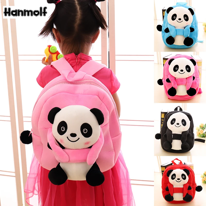 

Depatchable Panda Backpacks Panda Doll Backpack 2-in-1 Animals Plush Backpack Toddler Kindergarden Kids Blue/Pink/Rose Red 23/30