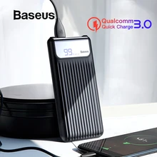 Baseus 10000 мАч lcd Dual USB Quick Charge 3,0 power Bank для iPhone XS Max 8 7 6 samsung Xiaomi QC3.0 power bank зарядное устройство