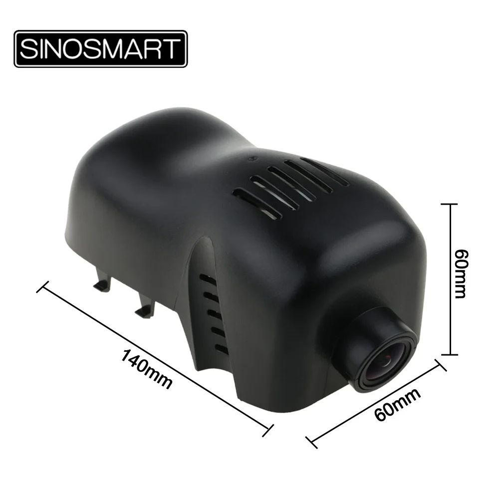 SINOSMART Novatek 96672 автомобильный Wifi DVR камера для Volkswagen Touareg 2011 2014 2016 управление через