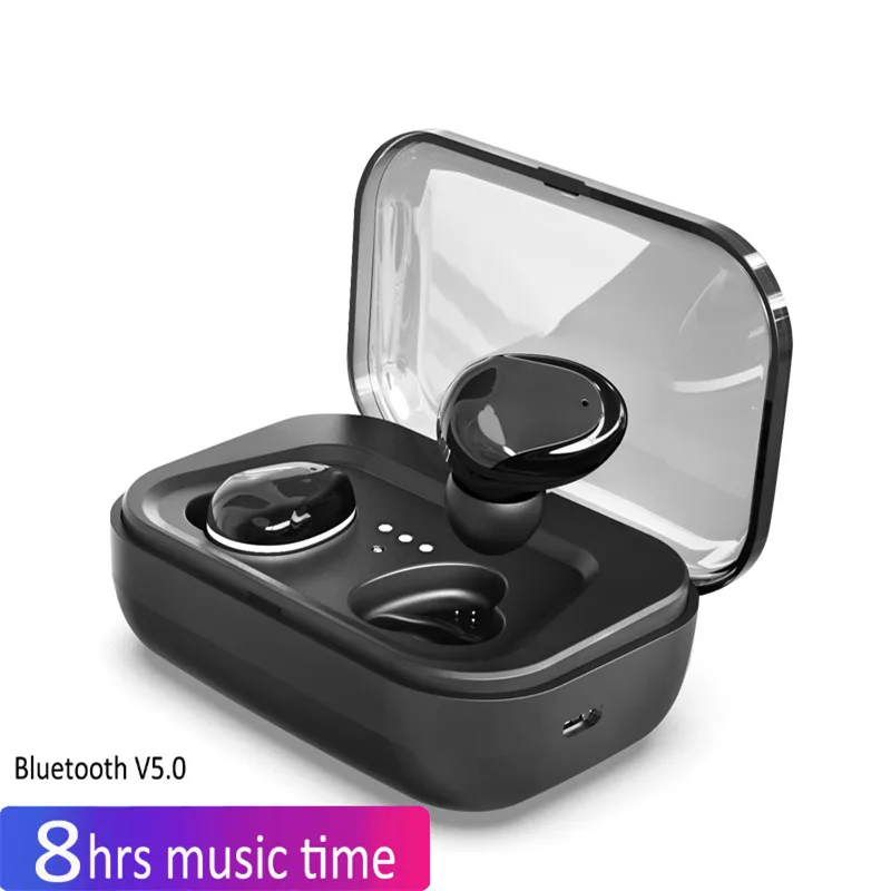 

TWS Wireless Earphones Waterproof 5.0 Bluetooth Earbuds Mini Invisible Wireless Stereo Earphone with Microphone Handsfree Calls
