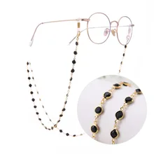 Lemegeton, черные Кристальные бусины, очки с цепочкой, очки, шнур, веревка для чтения, солнцезащитные очки, ремешок, держатель, очки, аксессуары