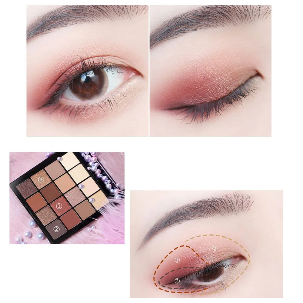

16 Color Glitter EyeShadow Powder alette Matte Eyeshadow Cosmetic Makeup gliter eyeshadow 5.13