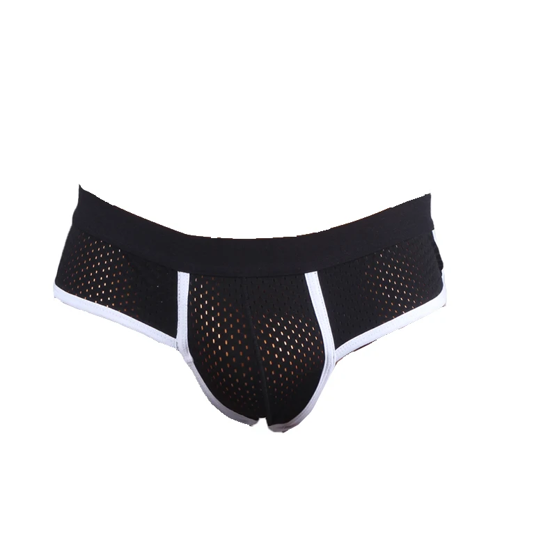 New Fashion Briefs Underpants Low Rise with Pouch Mesh Underwear Mens