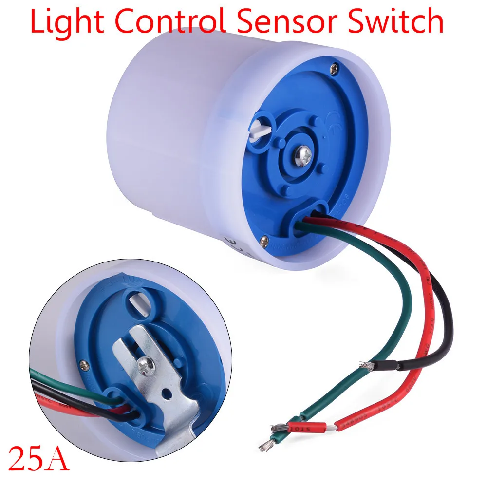 

220v 25A automatic light switch photoelectric control switch outdoor rain adjustable light switch high quality CM044