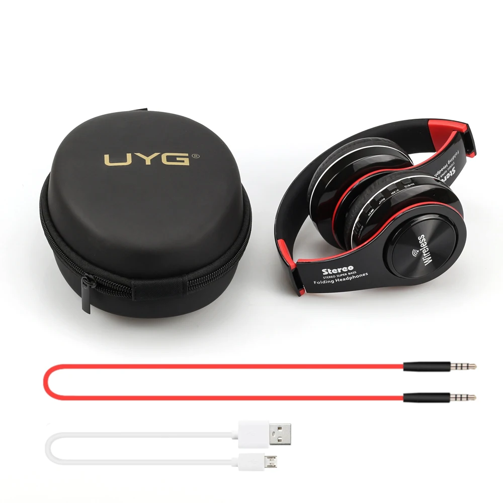 UYG Беспроводная bluetooth гарнитура стерео наушники с микрофоном Поддержка aux TF карта