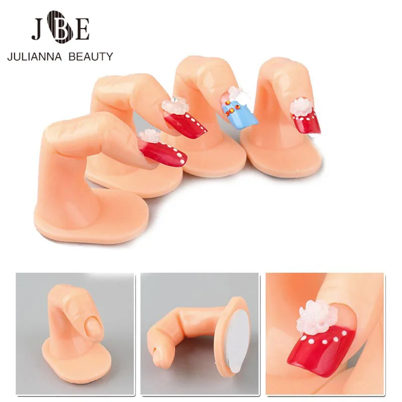 

10Pcs/Lot False Practice Display Fingers Nail Art Tips UV Gel Acrylic Training False Display Model Fingers Salon Manicure Tools