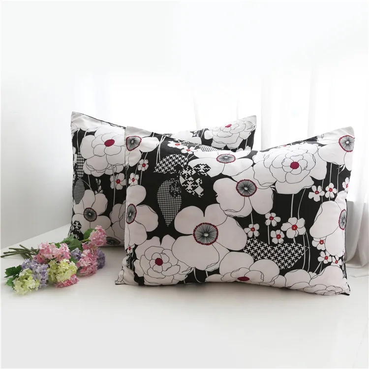 Summitkids 2pcs Simple European Style High Quality Pillow Cover Black