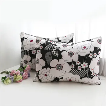 

Summitkids 2pcs Simple European Style High Quality Pillow Cover Black-and-white Printing Pillow Cover Bedclothes 50*70 Size