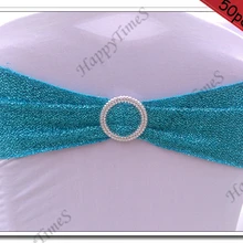 Стиль Свадебные украшения лазурный спандекс сексуальный мигающий стул полоса с пластиковой круглой пряжкой, свадебные сувениры