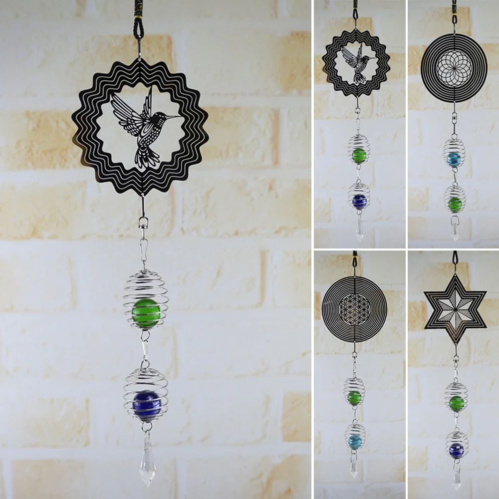 1 X ветряные колокольчики Спиннер спираль вращающийся Windchime ремесла церковный двор домашний декор