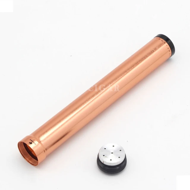 Three Color Portable Metal Cigar Tube Aluminum Travel Humidifier Tube