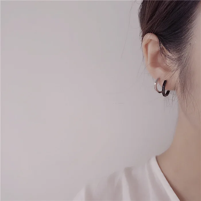 Серебро 925 пробы геометрическое кольцо унисекс|ear rings silver|unisex ringsunisex silver |