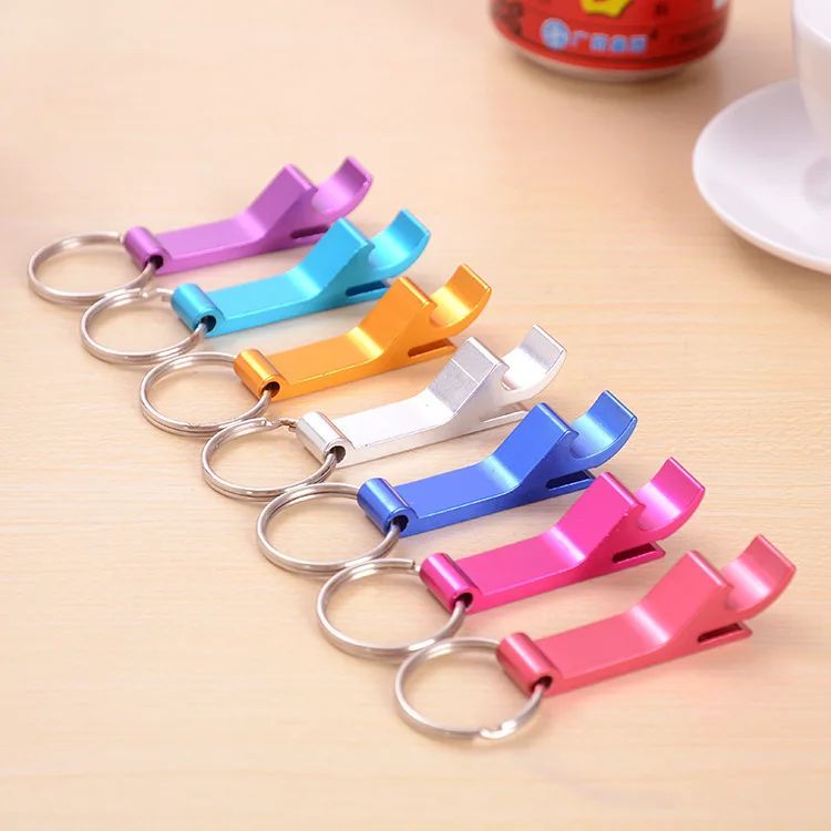 

Wholesale Beer Bottle Opener Keychain Aluminium Alloy Beer Bottle Opener can Personalized Logo Wedding Favor Gifts