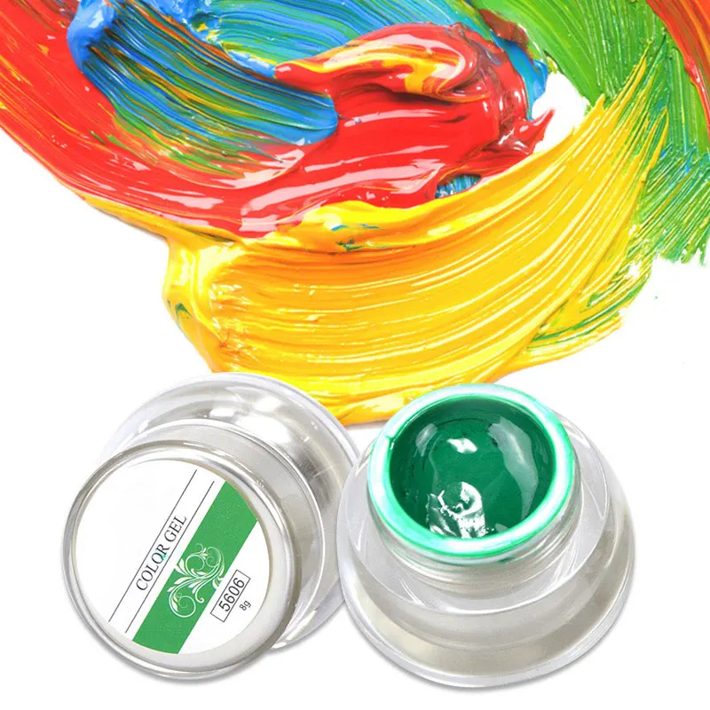 3D Nail Art Paint Color Gel DIY Nail Art Colors Draw Painting Acrylic Color UV Gel Tip 12 Colors Painting Gel In Nail Hot