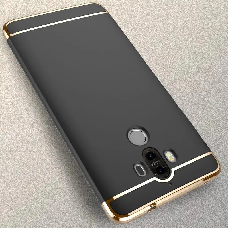 

Electroplated 3 in 1 Phone Case for Huawei P9 plus P9 lite Mate9 Coque Phone Cases Cover Anti-knock Protective shell
