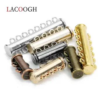 

5pcs 2/3/4/5/6/8 Rows Strong Magnetic Clasps For Necklace Bracelet Buckle Hook End Clasps Connector DIY Jewelry Making Supplies