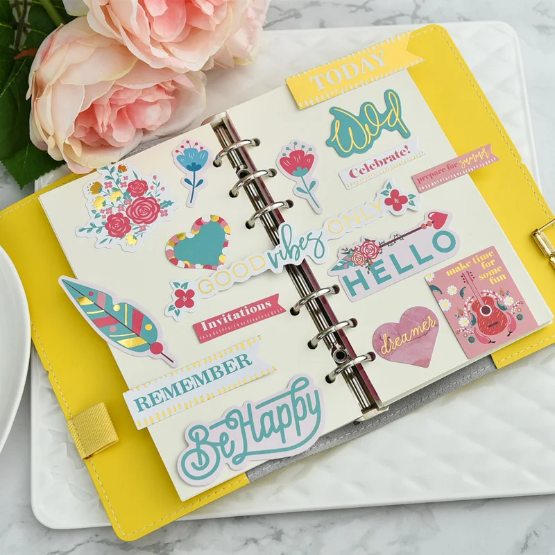 Ksccraft 65 шт Be Happy cardсток высечки для скрапбукинга Happy planner/Создание карт/Журнал проекта