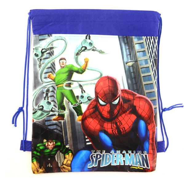 

1pic spider-man children School Bags cartoon Drawstring Bag shoulder backpacks Kids Drawstring Backpack