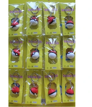 

New 5sets (12pcs/set) 3D PVC Key Ring Cartoon Keychains Bag Pendant For Best Gift T-18