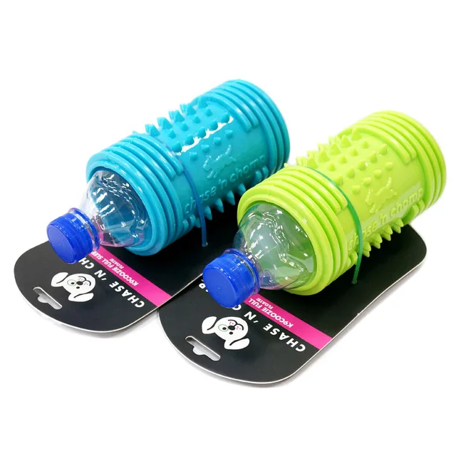 CAITEC Dog Toys Plastic Bottle Sleeve Dog Can Enjoy the Crunchy Sound
