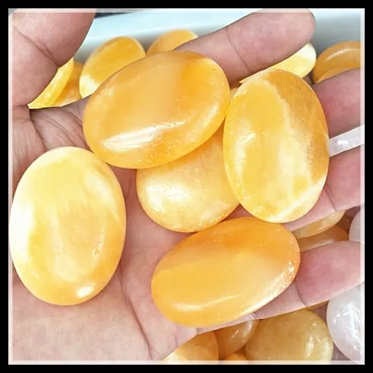 

nature yellow jadee stone NO Hole size 44x35mm for stone balls collections jewelry display or craft decoration black obsidian