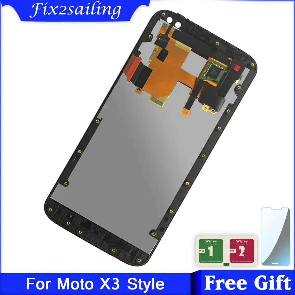 ЖК-дисплей сенсорный экран + рамка для Motorola X стиль Moto XT1575 XT1572 XT1570 ЖК-экран 5 7 дюйма
