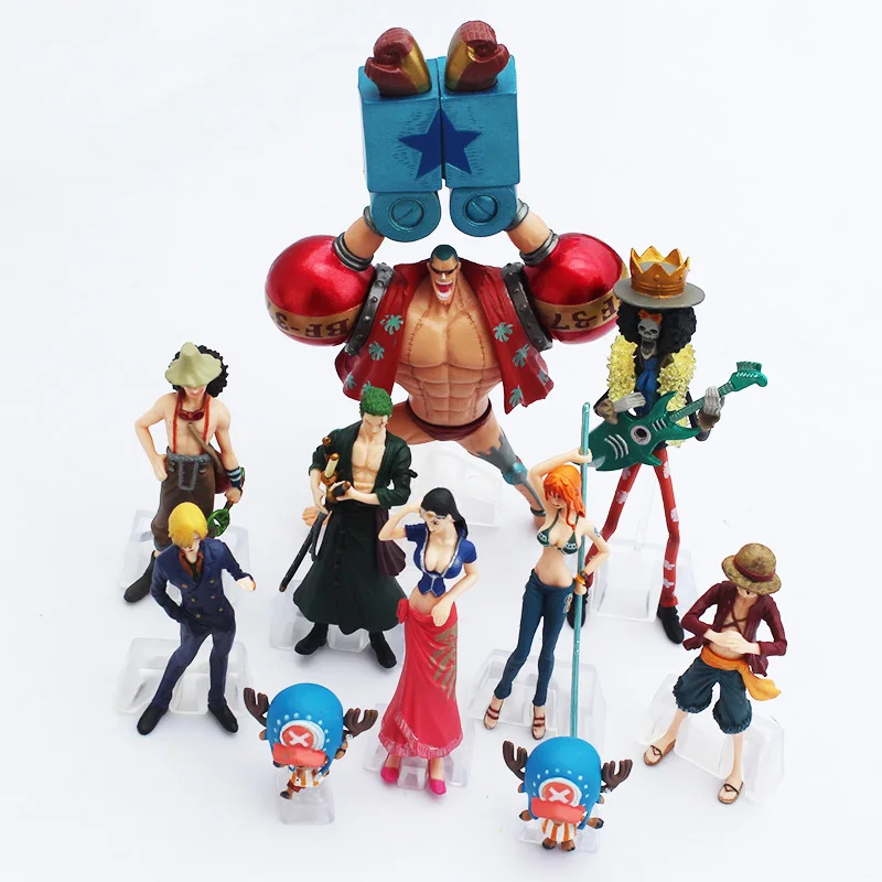10pcs/set One Piece Luffy Action Figure 2 YEARS LATER Nami Usopp Zoro