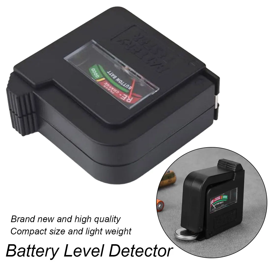 

Battery checker indicator Battery tester For 9V 1.5V And Button Cell AAA AA C D Portable Handheld Design Cell Battery Checker